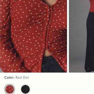 Maeve Ruched Long Sleeve V-neck Top